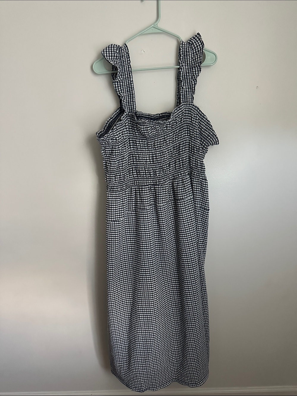 Girls navy and White Gingham Sundress